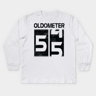 Oldometer Happy Birthday 55 Years Old Was Born In 1965 To Me You Papa Dad Mom Brother Son Husband Kids Long Sleeve T-Shirt